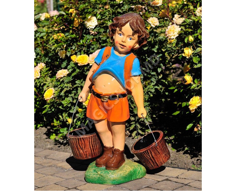 Садовая фигурка Cera Мальчик с ведрами 